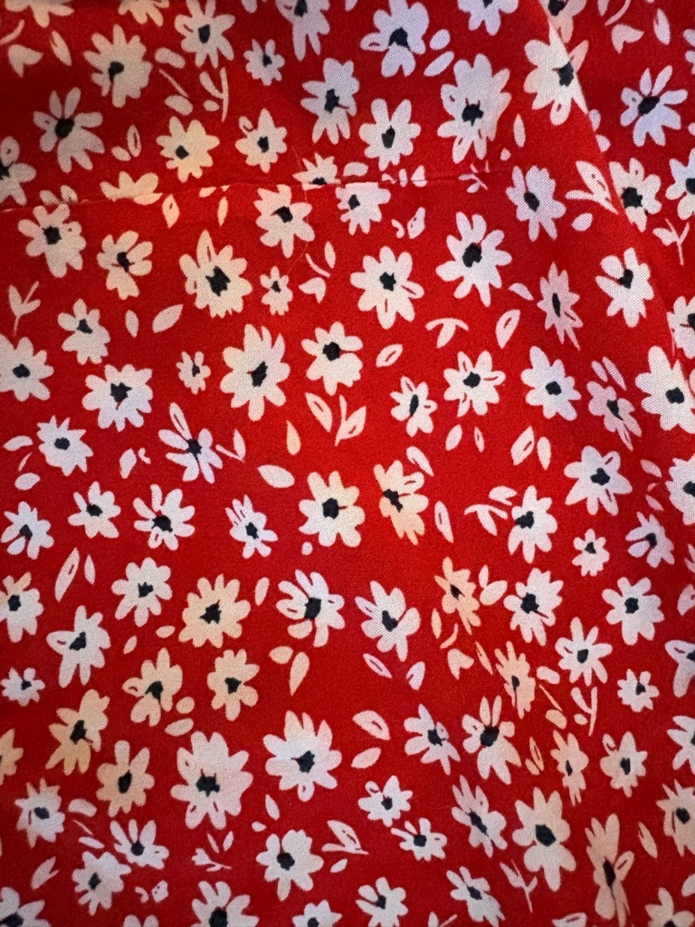 SHEIN Red Floral Tie-Front Crop Top - Picture 4 of 4